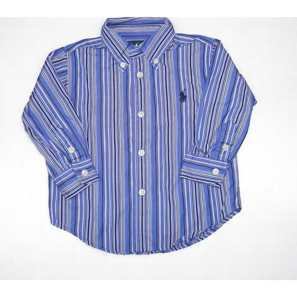 Ralph Lauren Baby Oxford Shirt | 12M | Classic Striped Button-Down